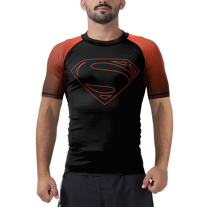 Superman Kryptonian Ember Men's Short Sleeve Rash Guard