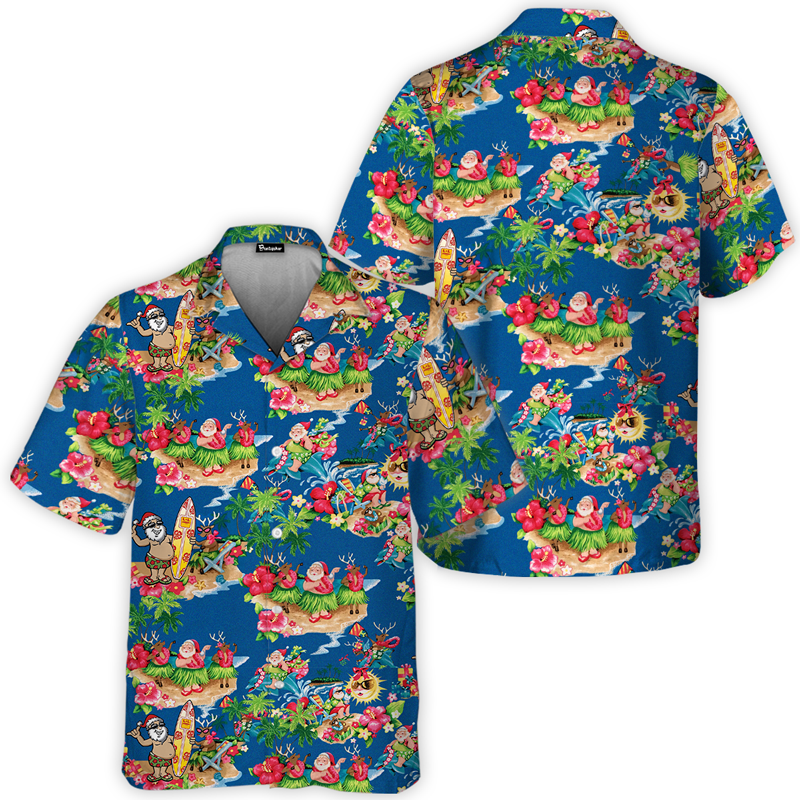 Santa Claus Aloha Hawaiian Shirt