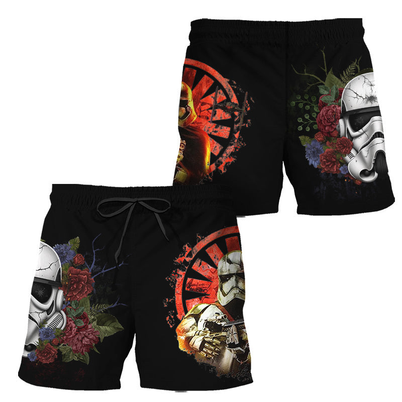 Stormtrooper Colorful Flower Hawaii Shorts