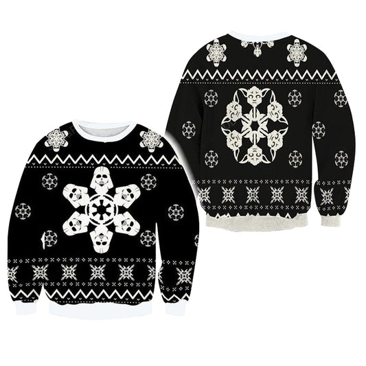 Darth Vader Black And White Ugly Sweater