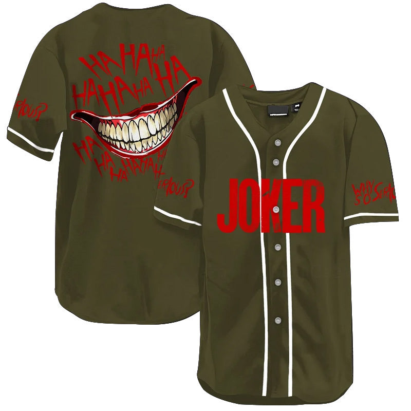 Joker Purple AOP Full Print Baseball Jersey Shirt