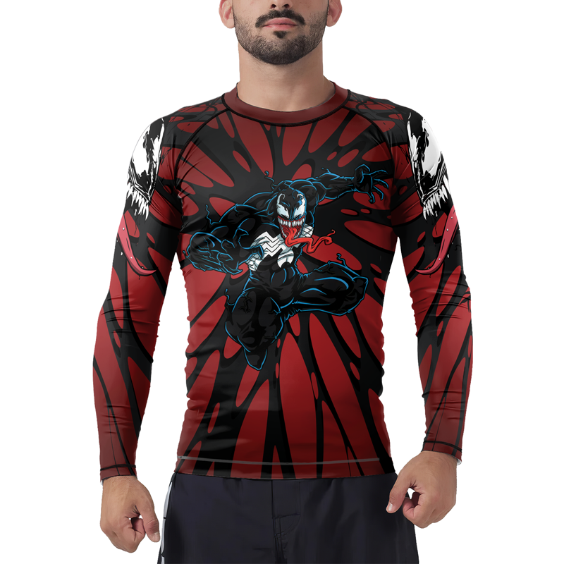 Symbiote Strike Men's Long Sleeve Rash Guard | Marvel Venom Rash Guard