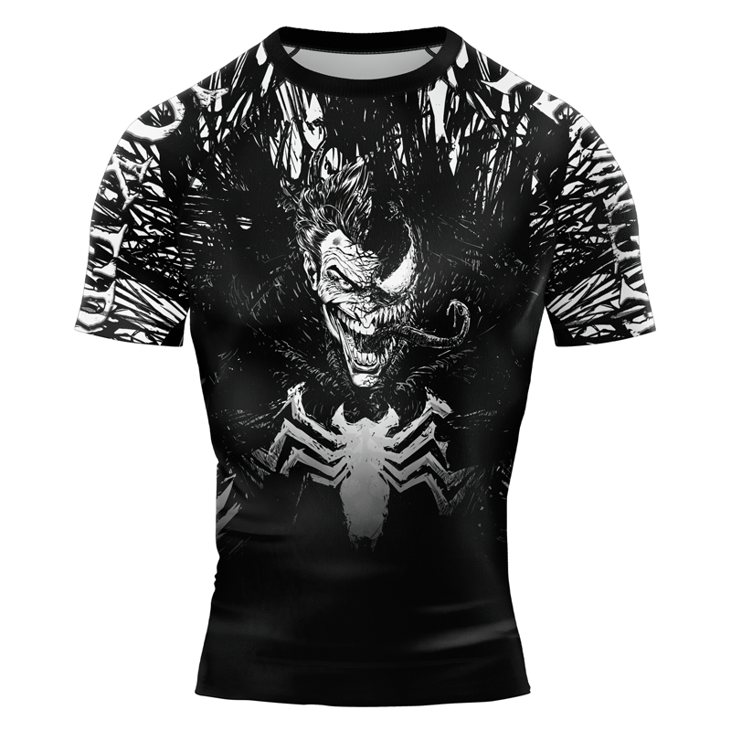 Venom Inside Joker Men's Short Sleeve Rash Guard