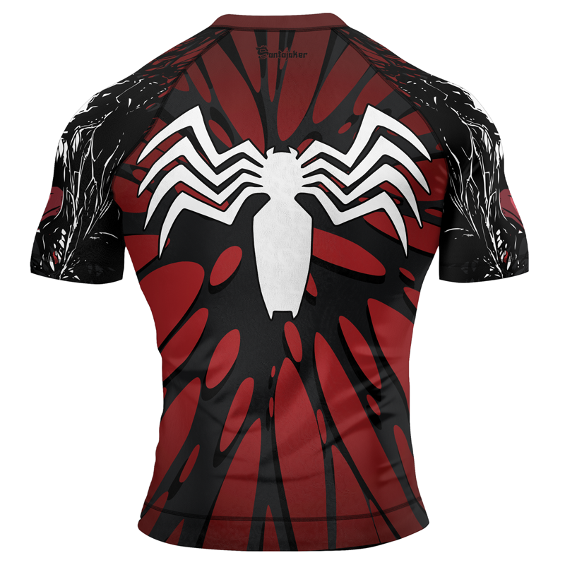 Symbiote Strike Men's Short Sleeve Rash Guard | Marvel Venom Rashguard