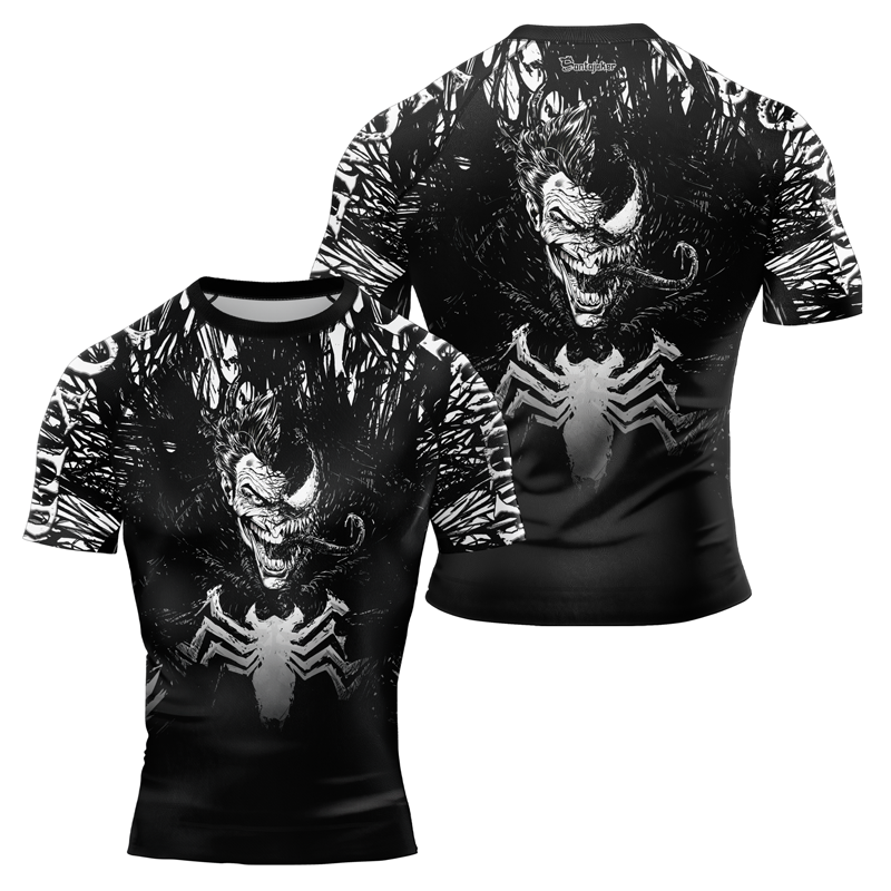 Venom Inside Joker Men's Short Sleeve Rash Guard