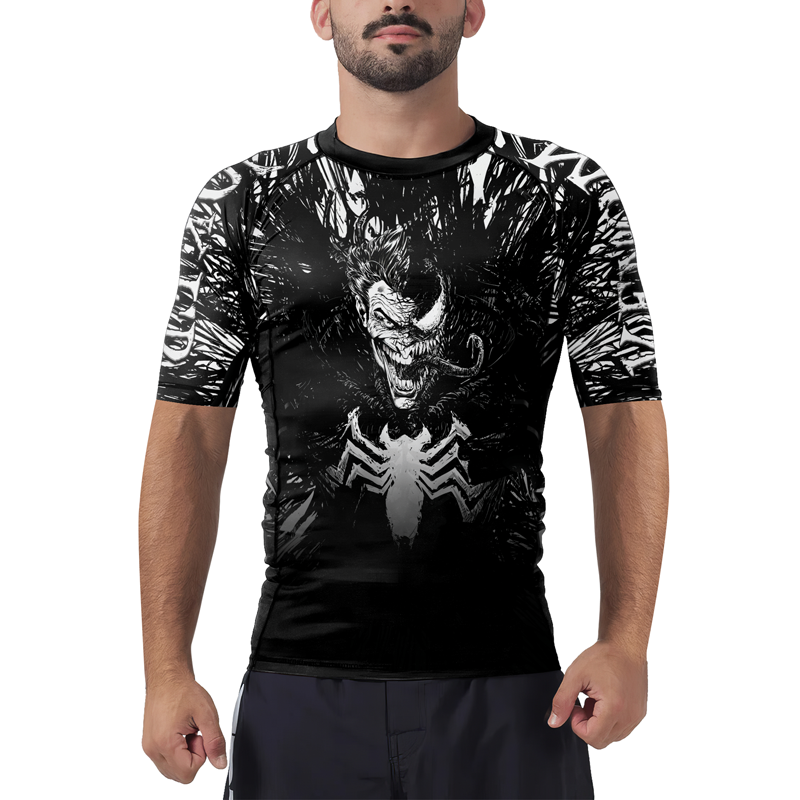 Venom Inside Joker Men's Short Sleeve Rash Guard