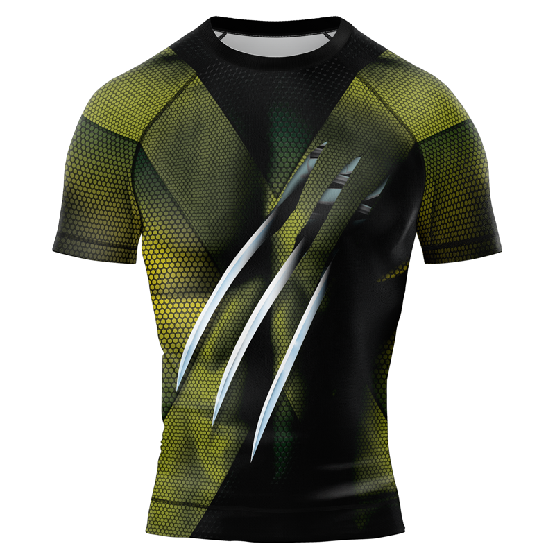 Adamantium Claws Men's Short Sleeve Rash Guard