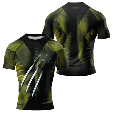 Adamantium Claws Men's Short Sleeve Rash Guard