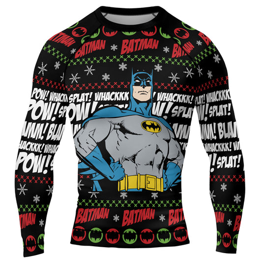 Batman Christmas Men's Long Sleeve Rash Guard