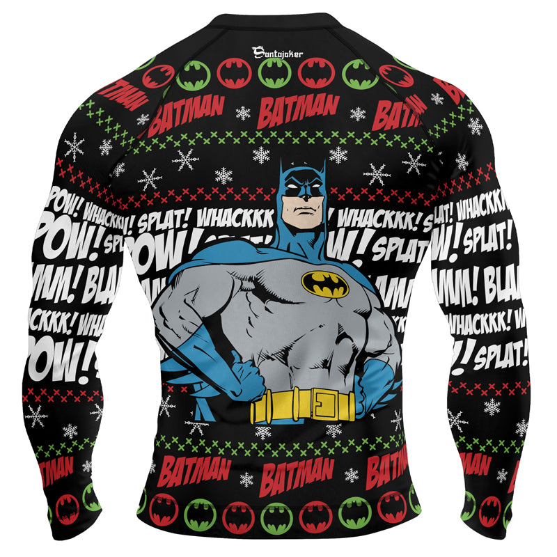 Batman Christmas Men's Long Sleeve Rash Guard