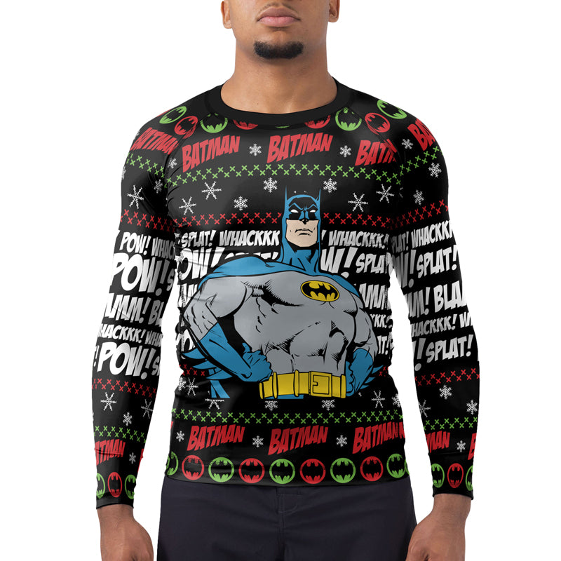 Batman Christmas Men's Long Sleeve Rash Guard