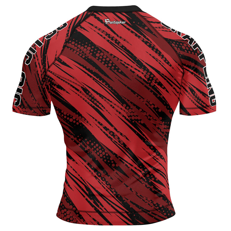 Santa Choke Men's Short Sleeve Rash Guard