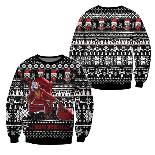 Joker All I Want For Christmas Is Chaos Ugly Sweater