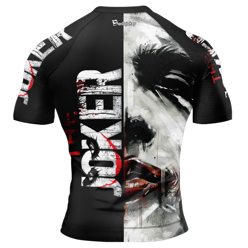 The Joker Face Men's Short Sleeve Rash Guard