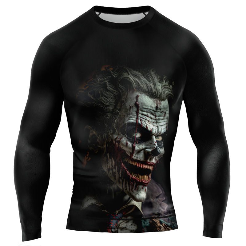 Why So Serious Joker Black Men's Long Sleeve Rash Guard