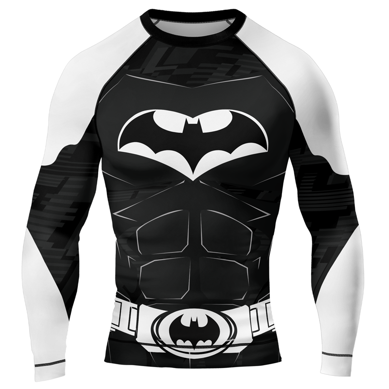 Dark Knight Battle Armor Men's Long Sleeve Rash Guard