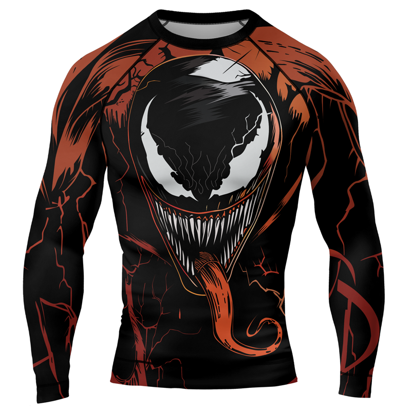 Venom's Rage Men's Long Sleeve Rash Guard | Marvel Venom Rash Guard