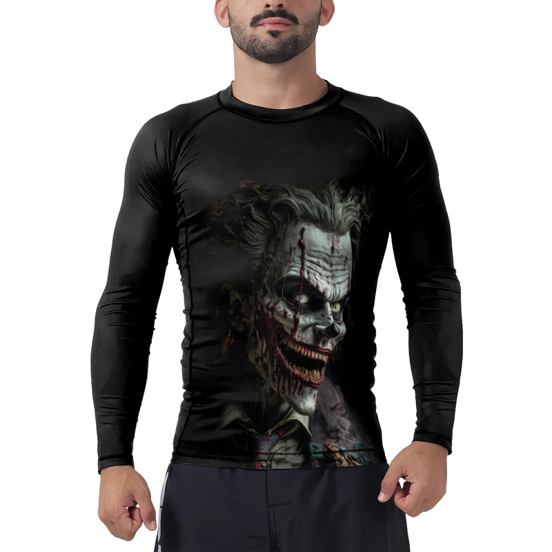 Why So Serious Joker Black Men's Long Sleeve Rash Guard