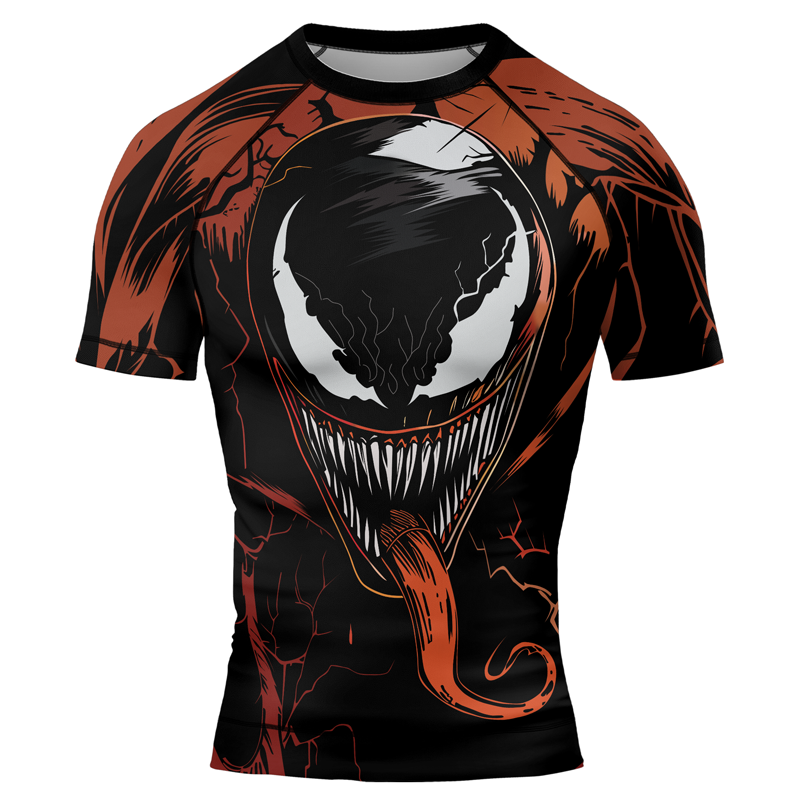 Venom's Rage Men's Short Sleeve Rash Guard | Marvel Venom Rash Guard