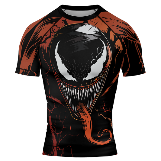 Venom's Rage Men's Short Sleeve Rash Guard | Marvel Venom Rash Guard