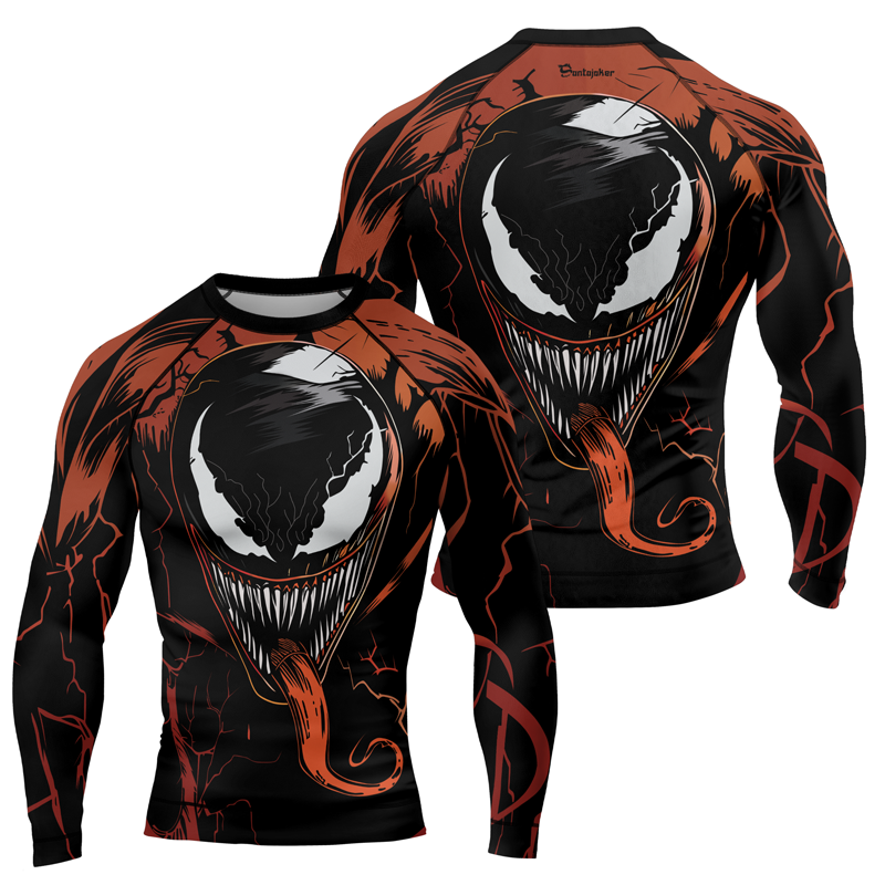 Venom's Rage Men's Long Sleeve Rash Guard | Marvel Venom Rash Guard