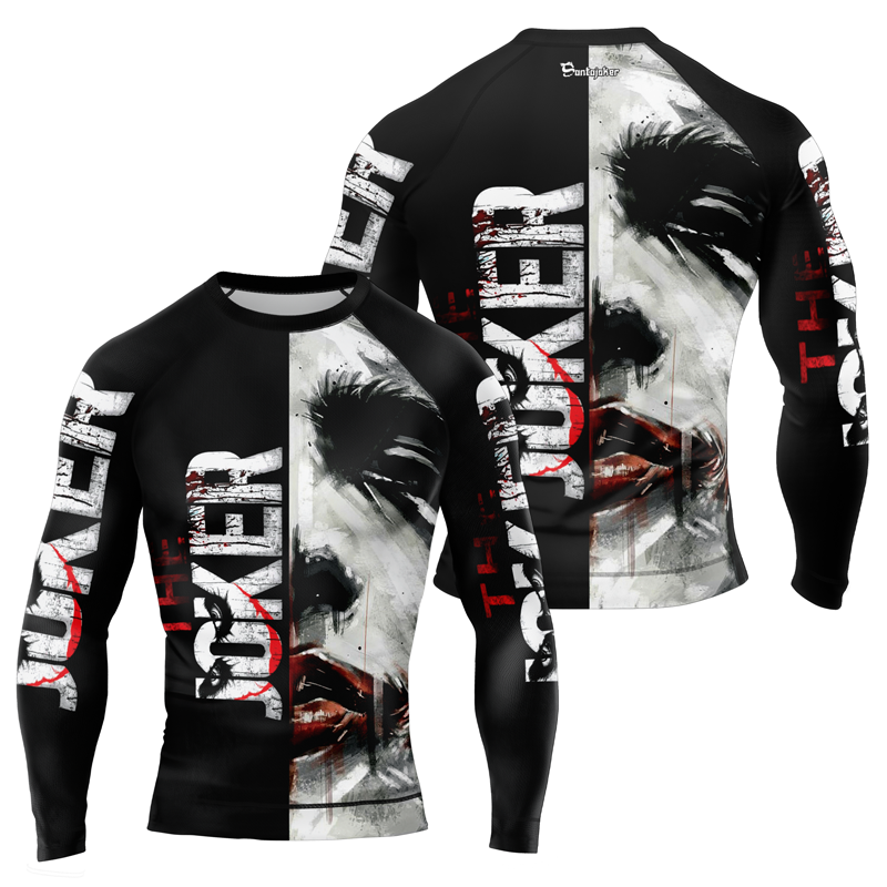 The Joker Face Men's Long Sleeve Rash Guard