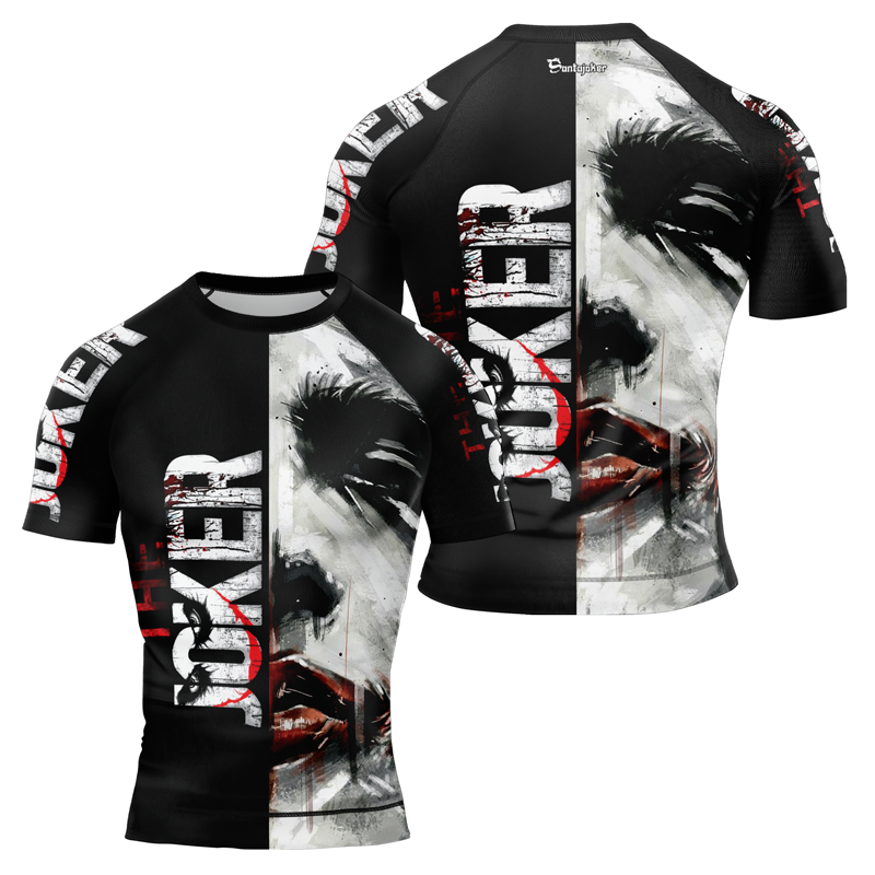 The Joker Face Men's Short Sleeve Rash Guard