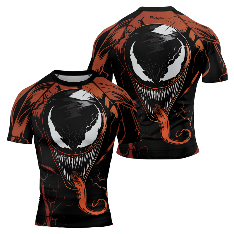 Venom's Rage Men's Short Sleeve Rash Guard | Marvel Venom Rash Guard