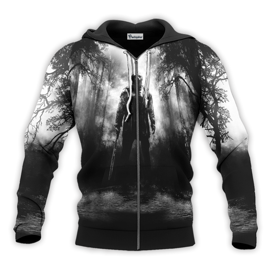 Jason Voorhees In The Woods Zip Hoodie