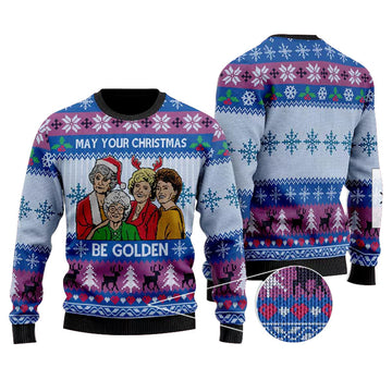 The Girls May Your Christmas Be Golden Ugly Sweater