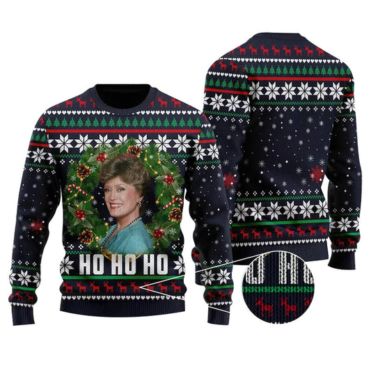 Blanche The Golden Girls Ho Ho Ho Ugly Sweater