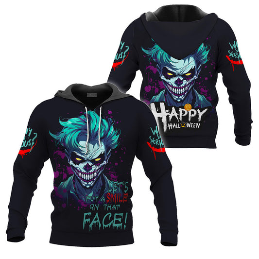 Joker Happy Halloween Let’s Put A Smile On That Face Hoodie