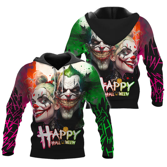 Joker And Harley Quinn Happy Halloween Hoodie