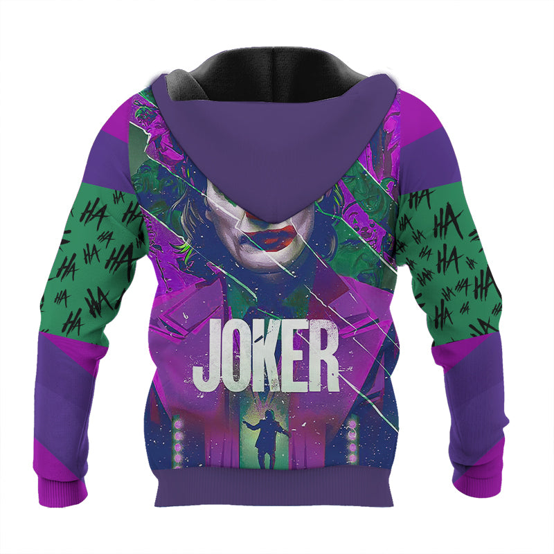 The Joker HaHaHa Green Purple Hoodie 