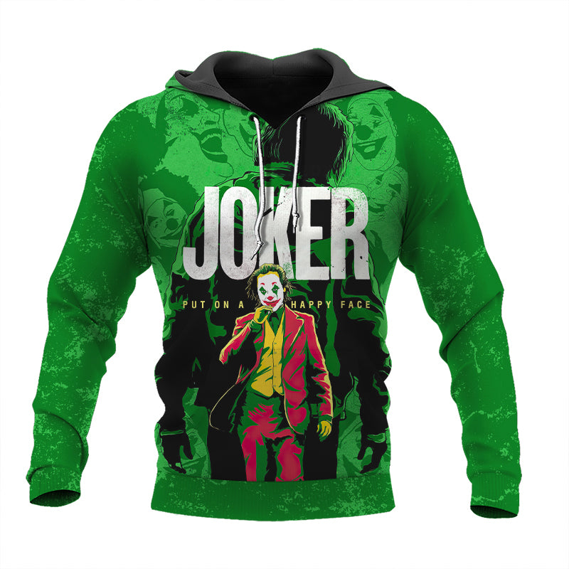 Joker Put On A Happy Face Green Hoodie 