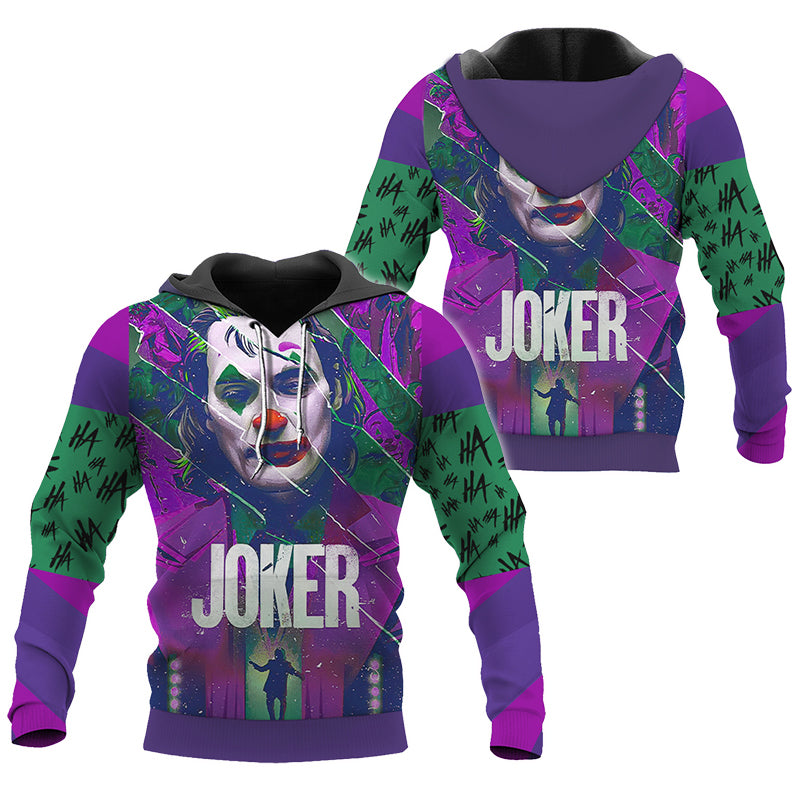 The Joker HaHaHa Green Purple Hoodie 