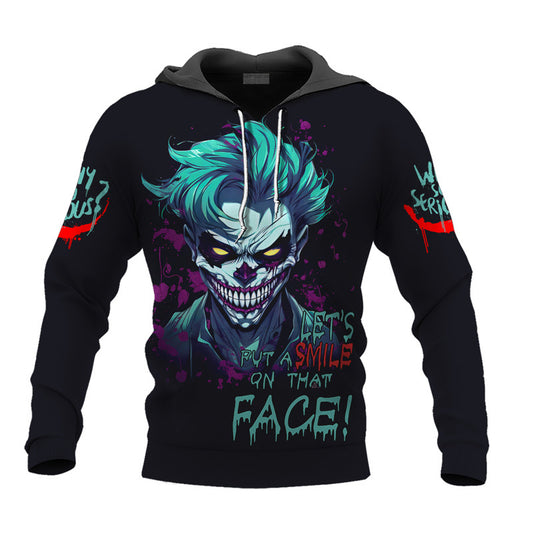 Joker Happy Halloween Let’s Put A Smile On That Face Hoodie