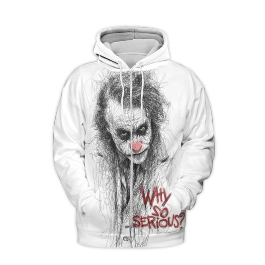 Joker Why So Serious HaHaHa White Zip Hoodie