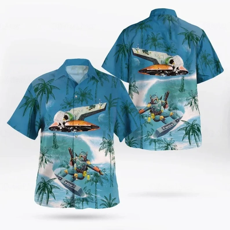 Boba Fett Tropical Palm Hawaiian Shirt