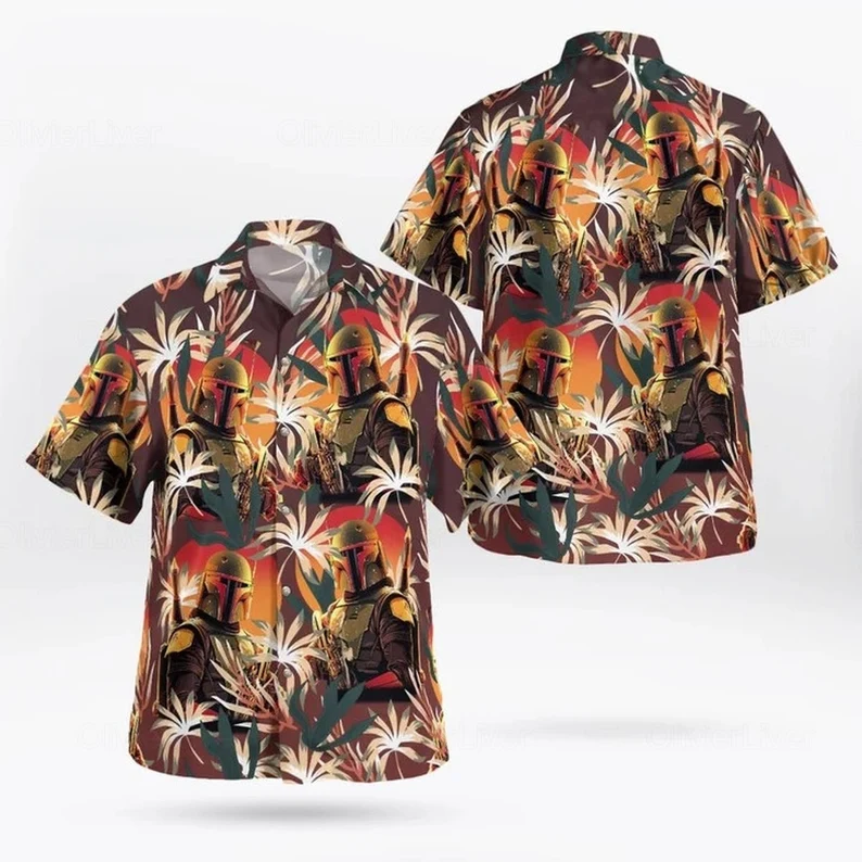 Boba Fett Leaves Hawaiian Shirt