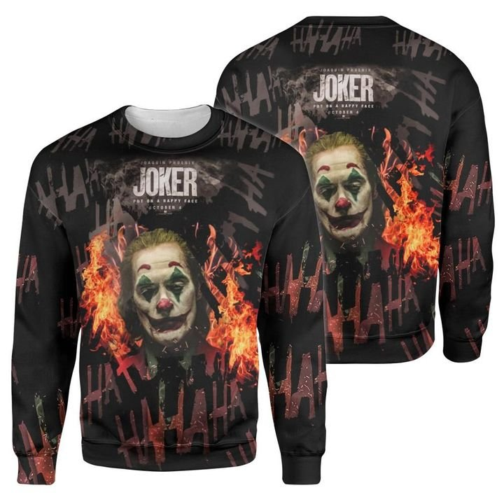 The Joker Put On A Happy Face Black Sweatshirt