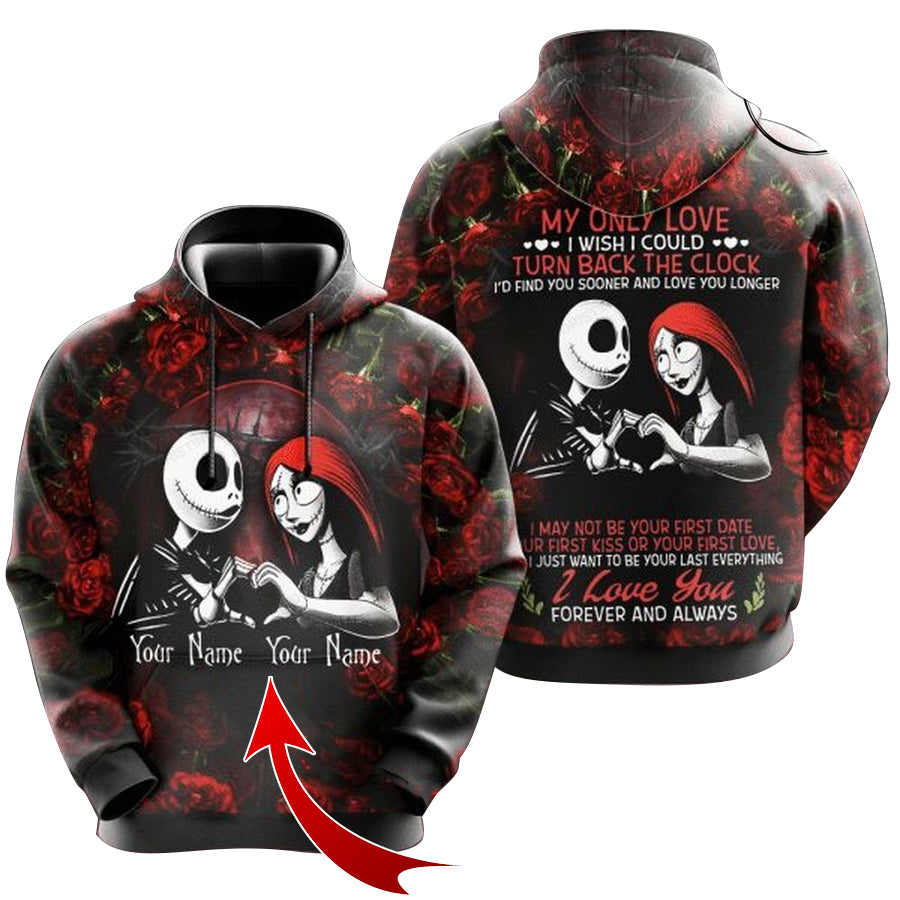 Personalized Jack Skellington Sally Love Forever And Always Hoodie