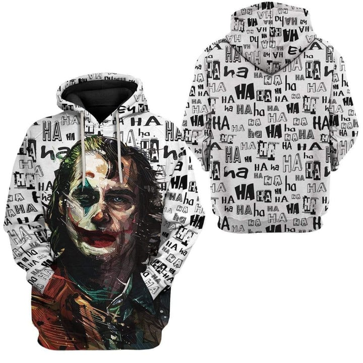 Joker Laugh HaHaHa Pattern Hoodie