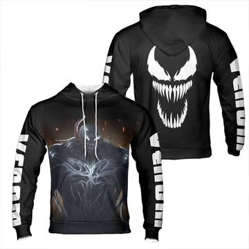 Venom Graphic Black Hoodie