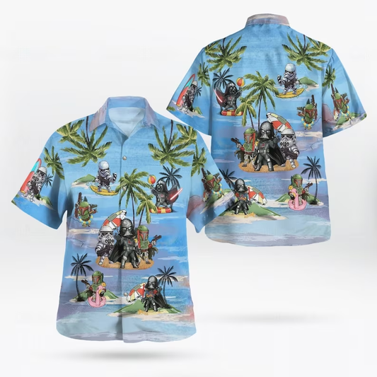 Darth Vader Stormtrooper Boba Fett Hawaiian Shirt