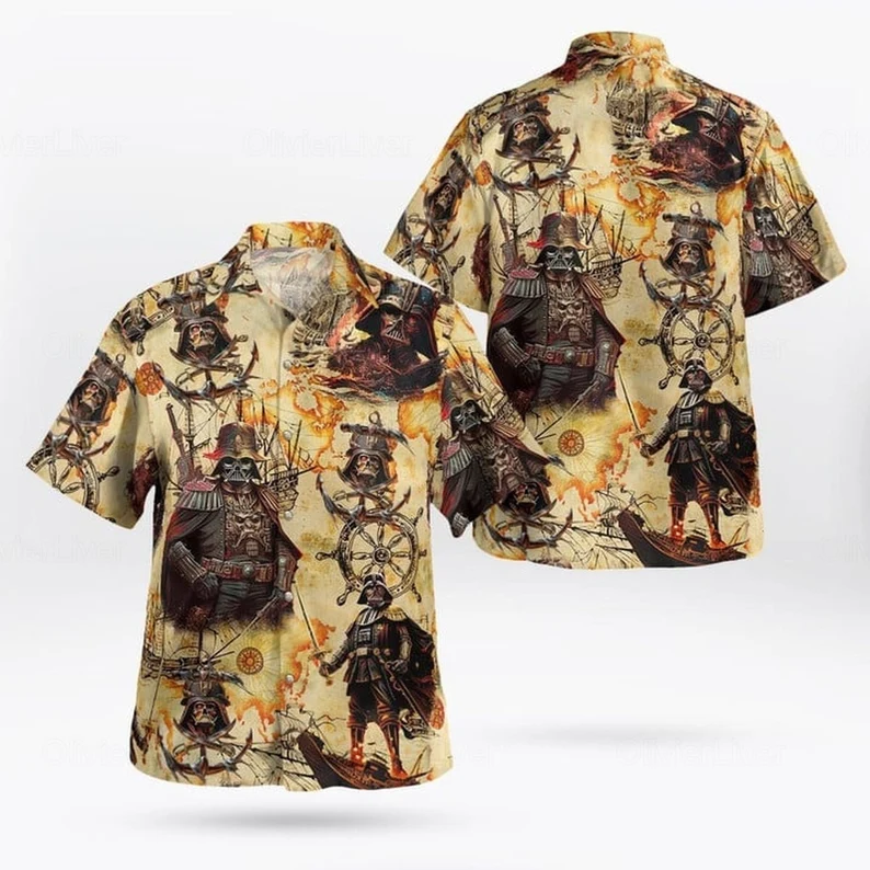 Darth Vader Caption Hawaiian Shirt