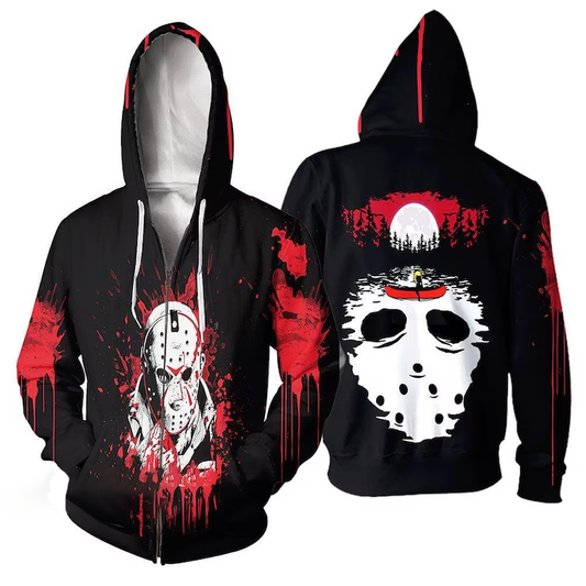 Jason Voorhees Nightmare Zip Hoodie