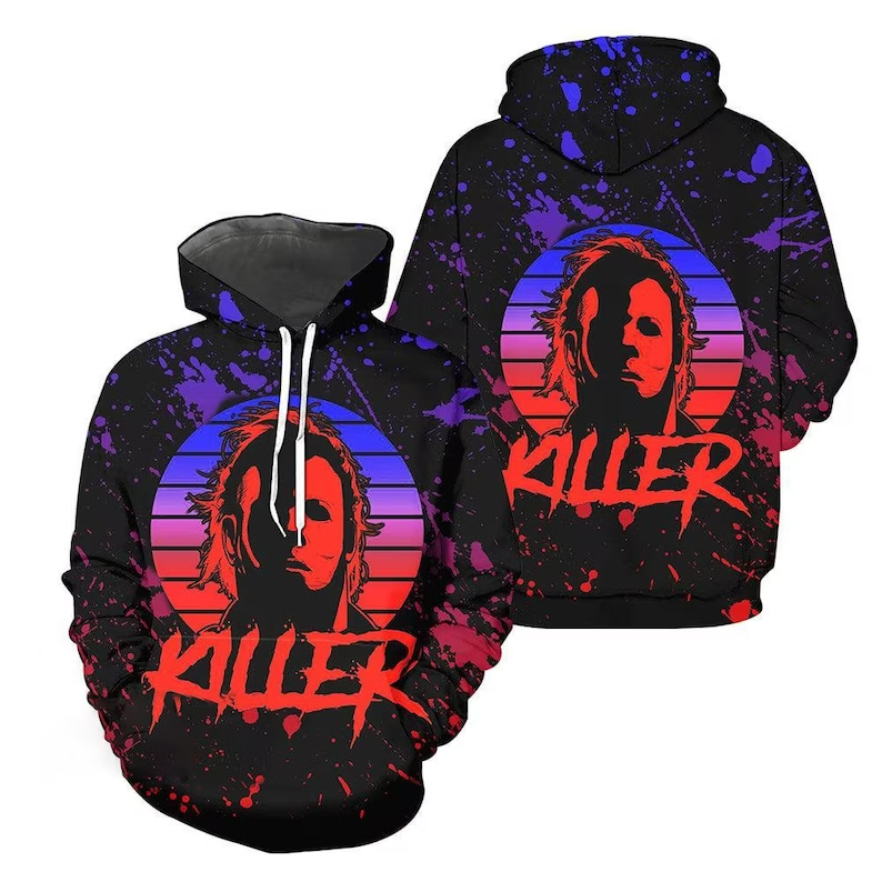 Michael Myers Killer Watercolor Hoodie