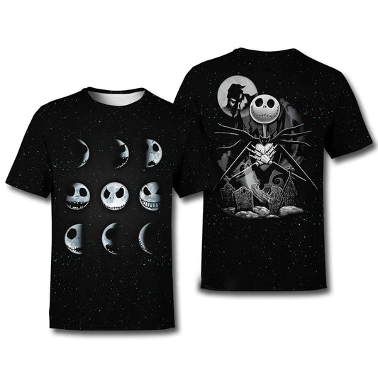 Jack Skellington Emotional Moon T-shirt 