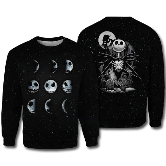 Jack Skellington Emotional Moon Sweatshirt